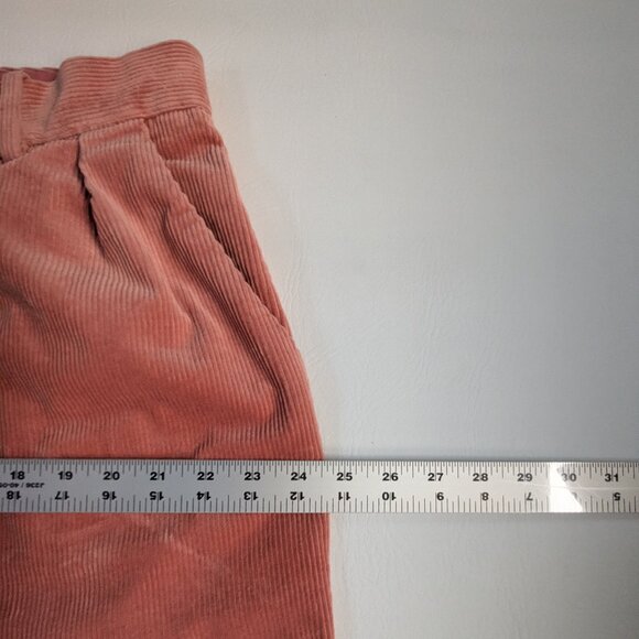 Banana Republic Rivoli Pleated Corduroy Pant Size 16 Velvety Pink High Rise - Picture 7 of 10